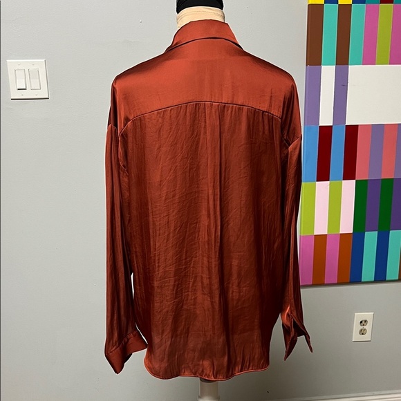 Rust color Button Down Shirt - Picture 5 of 9